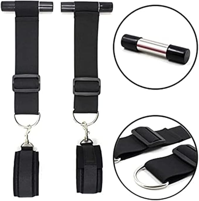 EKHOU Corde de Porte Suspendue Carmen avec Poignets intéressants, Noir - Nail Gallerys