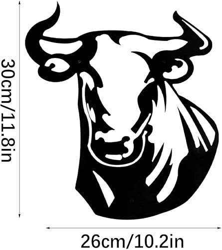 Sculpture murale en fer - Tête de taureau - Décoration murale en métal - Tête de taureau - Art abstrait - Décoration intérieure et extérieure - Nail Gallerys