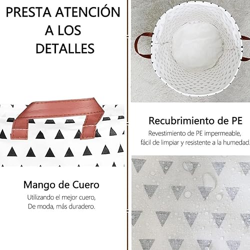 Gsycle Grand Panier à Linge, Panier à Linge en Coton Panier à Linge Pliable Blanc Panier à Linge pour Linge Sale pour Chambre à Coucher Salle de Bain 40x40x50 Cm - Nail Gallerys