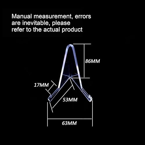 TYEQWT Lot de 12 Présentoirs Transparents/Supports pour Assiettes, Chevalets en Acrylique, Présentoir en Plastique, pour Cartes de Jeu, Cartes de Table de Mariage et d'Anniversaire de 8,9 cm de Haut - Nail Gallerys