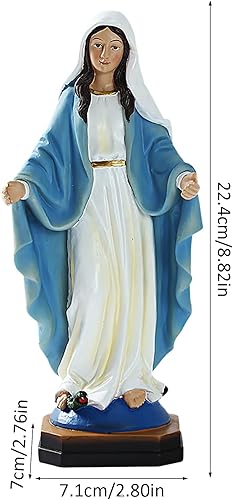 Liakyunf Statue De La Viege Marie, 22cm Statue De La Mère Madonna, Figurines Religieuse Catholique, Sculpture pour La Maison, L'église, L'école - Nail Gallerys