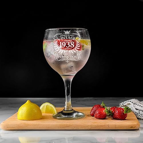 Grand verre à gin gravé vintage 1969 pour 56 ans 645 ml - Nail Gallerys