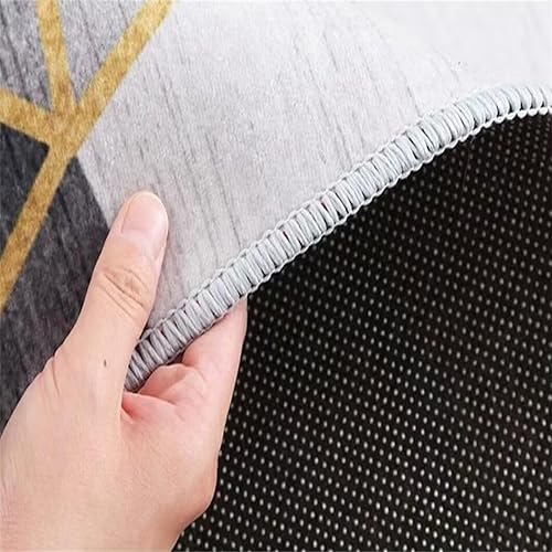 RUGMRZ Tapis Chambre Gamer Doux Salon Sol 100x160CM de canapé Bleu géométrique Moderne Gris Porte - Nail Gallerys