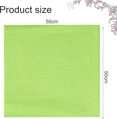 Lot de 7 tissus pour patchwork, 50 x 50 cm, en coton, à coudre, motifs variés, carrés, en coton, pour pantalons, couture, vêtements, accessoires, fait à la main, vert - Nail Gallerys