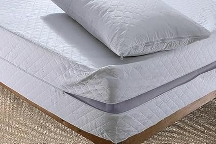 Housse de protection matelassée à fermeture éclair pour matelas anti-poussière et respirante - Nail Gallerys
