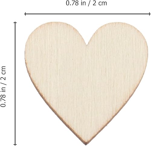 Winomo Lot de 100 petits cœurs en bois pour décorations, arts créatifs - Nail Gallerys