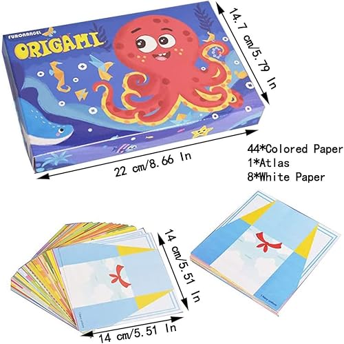 152 Feuilles Kit Papier Origami, Origami Art Artisanat Kit, Papier Origami Couleur, Origami Amusant en Couleur, pour Les Cours d'Artisanat et La Décoration d'Artisanat (72 Types) - Nail Gallerys