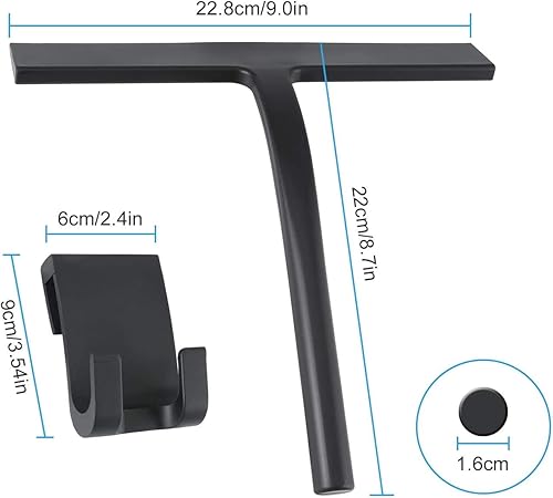 TOCYORIC Raclette de Douche raclette de Salle de Bain en Silicone pour essuie-Glace en Verre essuie-Glace pour vitres avec Crochet de Suspension pour Salle de Bain Cuisine Pas Besoin d'installer - Nail Gallerys