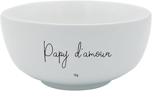 BUBBLE GUM Bol Papy d’amour en Porcelaine Romantique, 0.62 L, Round, Adults, Amour, Dishwasher Safe, Microwaveable, Petit-déjeuner, Pause-café - Nail Gallerys