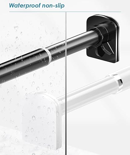 Tringle à rideaux télescopique réglable en métal - 60 cm - 420 cm - Pour fenêtres - À ressort - Séparateurs de pièce - Pas de perçage nécessaire - Nail Gallerys