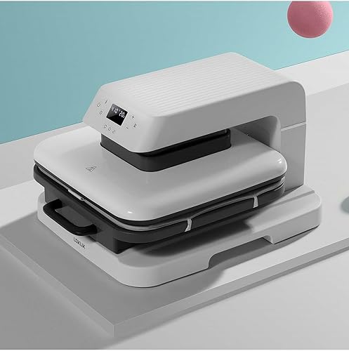 LOKLIK Presse à chaleur automatique – Machine d'impression de t-shirts pour impression par sublimation avec grande plaque de 38 cm – Machine de presse thermique en vinyle à transfert thermique HTV, - Nail Gallerys