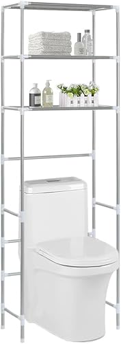vidaXL Support de Rangement Au-Dessus de Lave-Linge à 3 Niveaux Stockage Etagère de Machine à Laver Salle de Bain Buanderie Intérieur 69x28x169 cm - Nail Gallerys