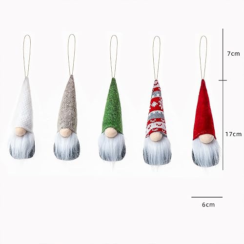 10 Pièces Decoration Noël, Lutin de Noël, Décorations De Gnomes De Noël, Décorations en Peluche De Noël GNOME en Peluche Ensemble Scandinave Santa Beard GNOME Décorations Suspendues - Nail Gallerys