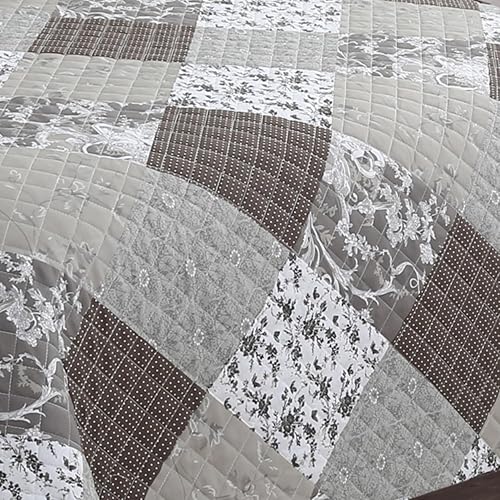 Fanny & Céline Couvre lit boutis 2 Places 220x240cm Dessin imprimé avec 2 Taies 65x65cm C-1-98 - Nail Gallerys