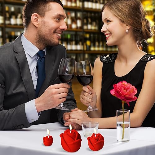 3Pièces Moule en Silicone, 3D Forme de Rose Moule en Silicone Antiadhésif Moule Bougies Bougeoir en Résine époxy Chandelier avec Mèche De Bougie pour Glace Chocolat Pâtisserie Dessert - Nail Gallerys