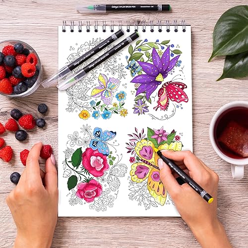 Colorya Livre de Coloriage Adulte - Tiny Petits - Format A4 - Cahier de Dessin à Colorier Anti Stress, Zen - Occupation pour Adulte - Papier Premium, Ne Coule Pas, Impression Unilatérale - Nail Gallerys