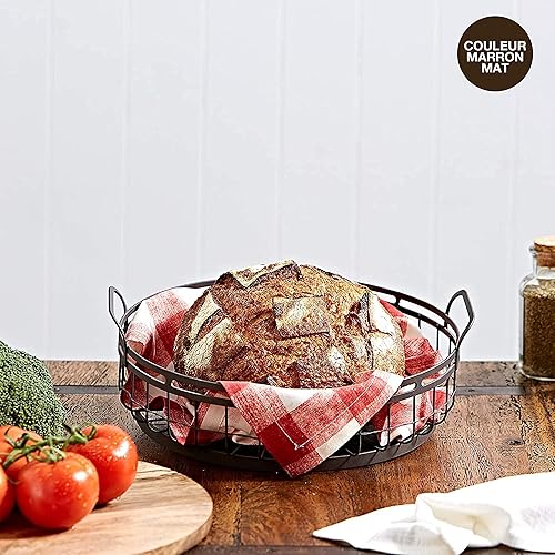 Regal Trunk & Co.- Corbeille à fruits à 3 niveaux - Paniers en fil de fer | Support de panier métallique| Corbeille à fruits à plusieurs niveaux pour comptoir ou suspendu | Cadre métallique - Nail Gallerys