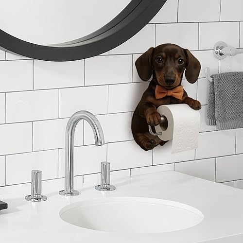Porte-papier toilette en forme de chien pour salle de bain, cuisine, montage mural, organisation et stockage - Nail Gallerys