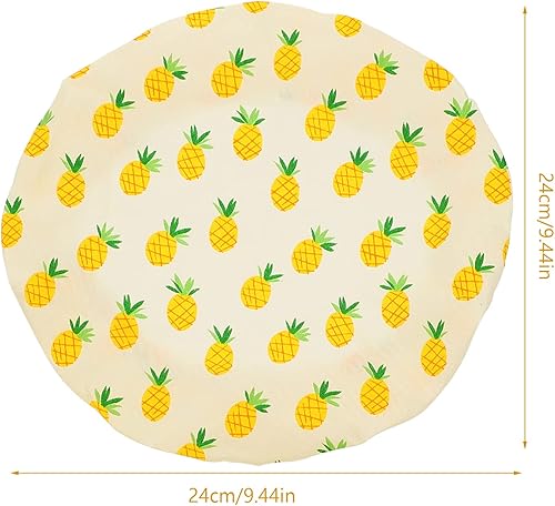ULTECHNOVO 3Pièces Couvre Bol Coton Réutilisable Élastiques Protection Alimentaire pour Salades et Plats Motif Ananas - Nail Gallerys