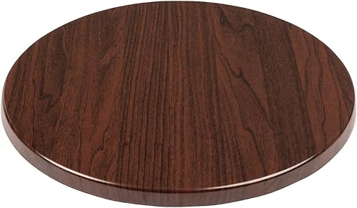 Bolero Plateau de table rond pré-percé 600 mm, marron foncé, usage intérieur, résistant à la chaleur jusqu'à 180°C, GG643 - Nail Gallerys