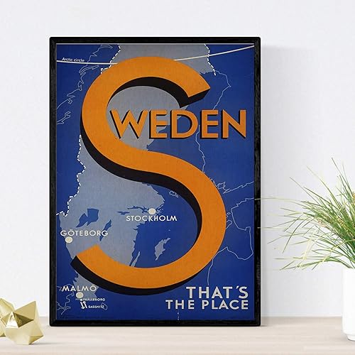 Nacnic Poster vintage. Affiche vintage Europe. Air France. Format A3 sans cadre - Nail Gallerys