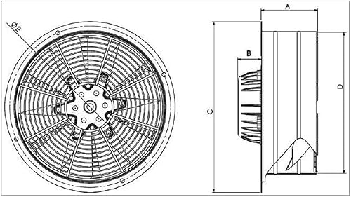 BSM400 Extracteur d'air de mur pour la ventilation industrielle Axiaux Ventilateur industriel Ventilateurs fan fans Ventilateur - Nail Gallerys