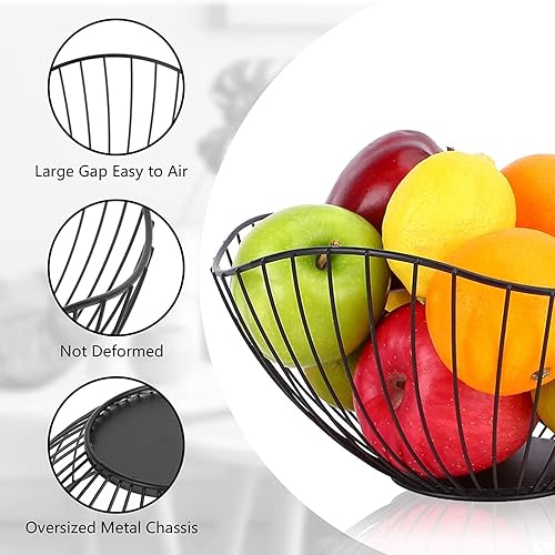 WANGZAIZAI Corbeille à fruits pour fruits, légumes, œufs, pain, bol de rangement pour cuisine, garde-manger 26,5 x 12 x 10 cm - Nail Gallerys