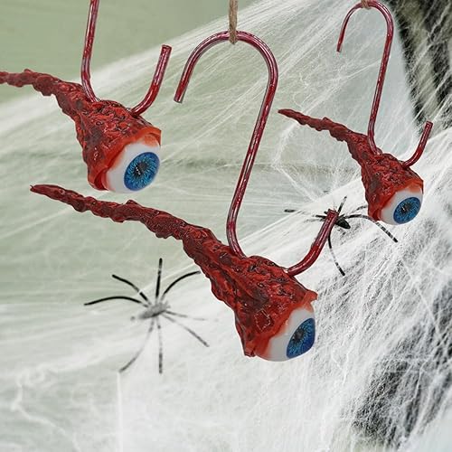 Suoumwa Globes Oculaires d'halloween Effrayant Faux Globe Oculaire Creux Globe Oculaire d'halloween avec Crochet pour la Décoration d'halloween 2 Pièces - Nail Gallerys