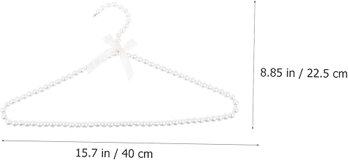 SHOWERORO 2 Pièces Perle Cintre Pantalon Cintres Élégants Cintres pour Cintres en Perles pour Femmes Étendoir à Linge Jolis Cintres pour Mariage Salle Cintres Bébé Blanche Plastique - Nail Gallerys