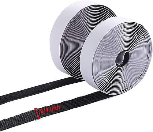 Scratch Autocollant Double Face, Bande Agrippantes Adhésives, Ruban Scratch Adhésif Pour Moustiquaires, Fenêtres, Cadres photo légers, Tapis de Voiture et Faits à la Main (Blanc,20mm x 4.5m) - Nail Gallerys