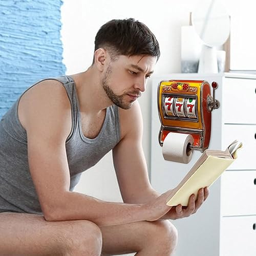Porte Papier Toilette en Forme de Machine à sous, Slot Machine Toilet Roll Holder,Distributeur de Papier Toilette rétro Style Arcade,Décoration de Salle de Bain - Nail Gallerys