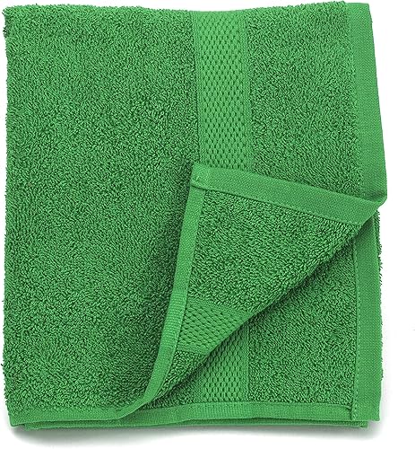 Boncasa Lot de 6 serviettes - 100 % coton peigné (non régénéré) - Qualité Ring Spun - Toucher doux - 450 g/m² (vert foncé, lot de 6 pièces) - Nail Gallerys
