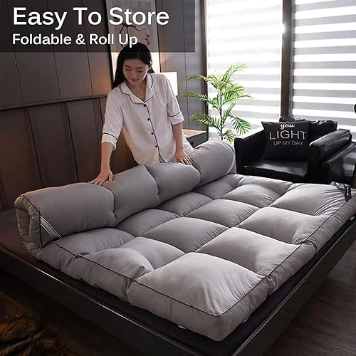 QiuShuiDr Matelas Futon Japonais Tapis, De Sol Tatami De Couchage Doux Matelas Enroulable Coussin De Couchage Pliable Lit Simple Chaise Longue Lit (Color : E, Size : 90 * 200cm) - Nail Gallerys
