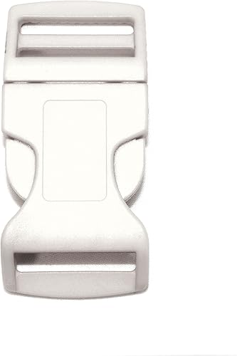 Fermoir à clip en plastique, idéal pour les paracordes (bracelet, collier pour chien, etc), boucle, attache à clipser, grandeur: XL, 1”, 65mm x 32mm, couleur: blanc, de la marque Ganzoo - lot de 10 fermoirs - Nail Gallerys