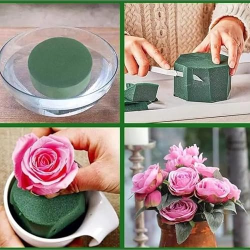 Générique - 2 CYLINDRES Pain Mousse Floral 7.5CM Ø14CM Vert - Nail Gallerys