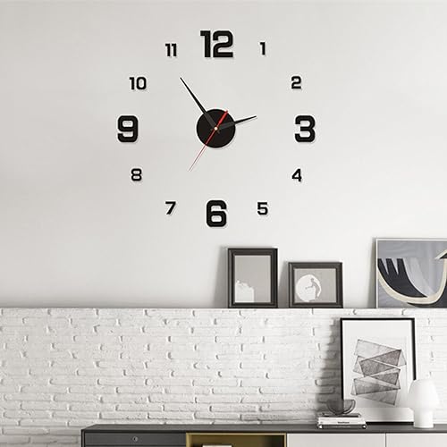 Horloge Murale sans Cadre, Autocollants d'horloge numéro sans Cadre, Autocollants muraux, horloges Faites à la Main, décoration de Maison silencieuse Chambre à Coucher de Chambre Cuisine - Nail Gallerys