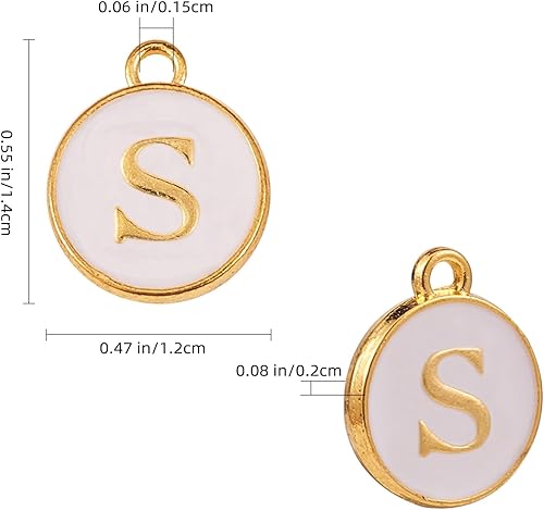 LEGENTLISUR Forme Lettre Double Face Émail Breloques Lettres En Émail Pendentif Émail Alliage Lettre Pendentif Pour Fabrication De Bijoux - Nail Gallerys