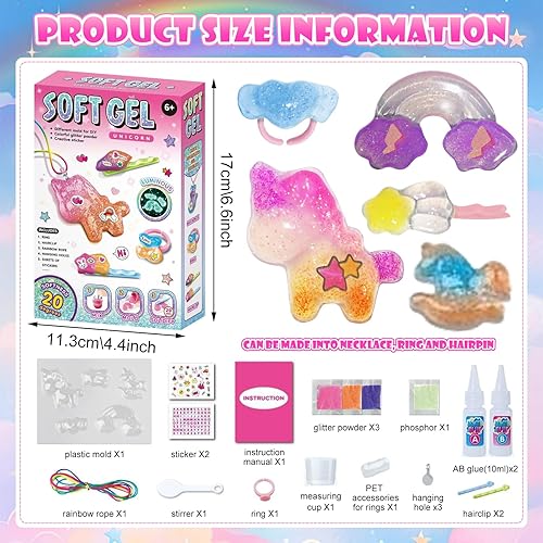 TECHEEL Squishy Maker - Squishy Maker - Kit de jouets à presser soi-même - Jouet à presser - Licorne - Pour enfants et adultes - Nail Gallerys