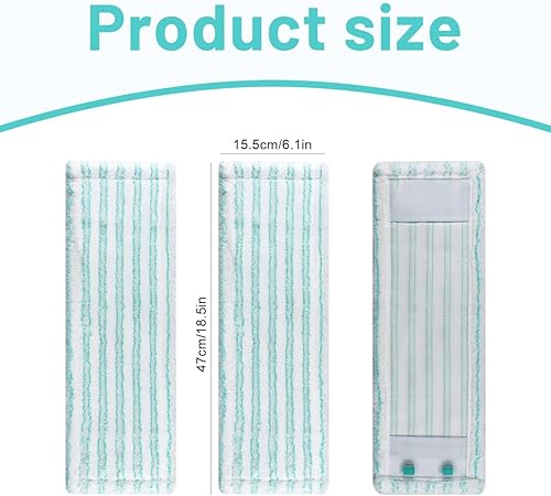 3 Pièces pour Leifheit Profi XL Micro Duo Serpillière Rechange Kit, pour Leifheit Profi XL Cotton Plus pour Tous Les Types de Sols, pour Élimine Les Taches, Housse pour Balai Nettoyante Absorbante - Nail Gallerys
