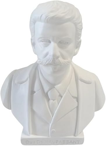 impexit Reproduction en résine Buste de Guy de maupassant Blanc 12,5/11,5/6,5 cm - Nail Gallerys