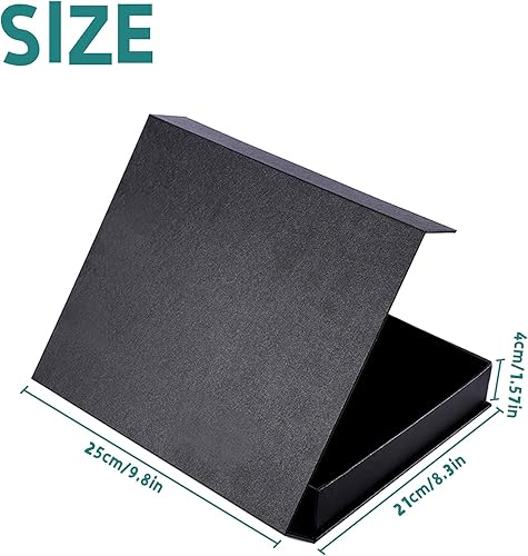 JINGHANGER Boîte de Rangement de Photos avec Couvercle 21,5x25x4 cm Organisateur de Photos en Carton pour Photos Documents Scrapbooking Souvenirs (Noire) - Nail Gallerys