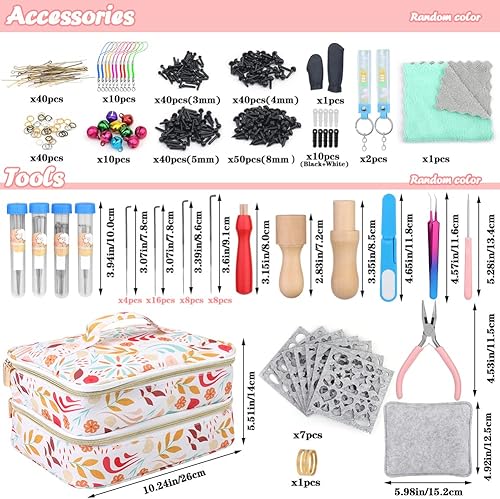 dipeer Kit de feutrage à l'aiguille de 385 pièces - 45 couleurs - Kit de démarrage avec grand sac de rangement et outils de feutrage à l'aiguille - Fibre de laine - Pour débutants - Nail Gallerys