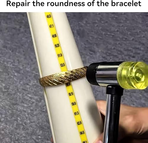 Cyrank Bracelet Sizer Outil, Bracelet Rond en Plastique Mandrin avec échelle De Diamètre Bijoux Maillet Bracelet Taille Jauge De Mesure, Outil De Réparation De Déformation De Bijoux - Nail Gallerys