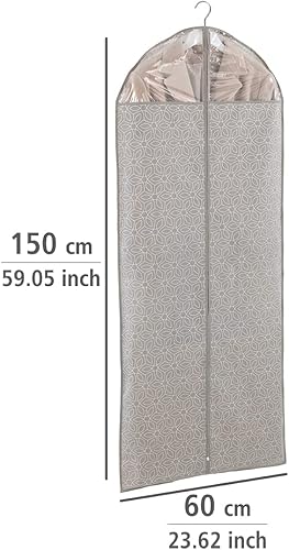 WENKO Housse vêtements Balance - Housse vêtements, Protection fiable, Rangement pour Les Costumes et Les Robes, Polypropylène, 60 x 150 cm, Taupe - Nail Gallerys