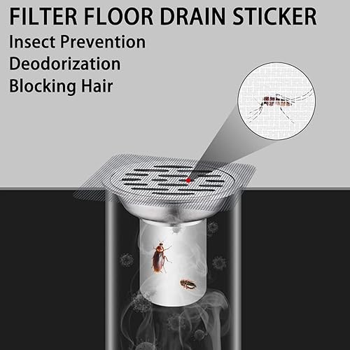 Lot de 100 autocollants jetables pour canalisations de sol, collecteur de drainage jetable, attrape-cheveux, filtre de vidange de sol (50 pièces, 10 x 10 cm) - Nail Gallerys