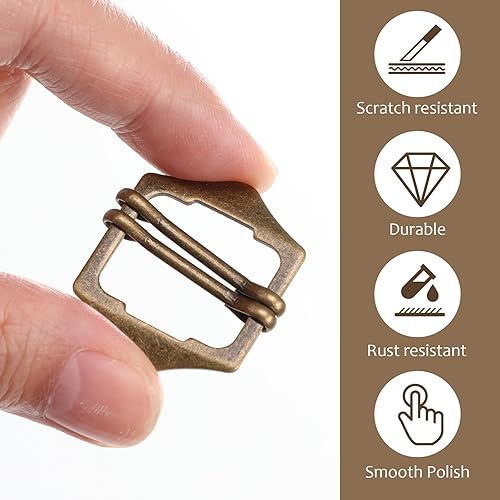 Milisten Multi- Hardware Lot de 10 boucles de ceinture en métal vintage pour costume gilet boucles de vêtements en métal Boucles de ceinture réglables en laiton DIY Craft Project (bronze) - Nail Gallerys