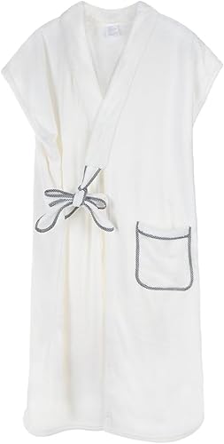 JNGUOSICN Peignoir de bain sans manches pour femme - Léger - En tissu éponge - Col châle - Nail Gallerys