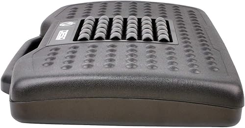 DESQ Repose-pieds et pouf - Rouleaux de massage, 6 hauteurs réglables, Hauteur maximale 39 cm, Antidérapant, Noir - Nail Gallerys