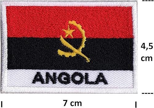 Patche Écusson Brodé Drapeau Angola Patch Couture - Nail Gallerys