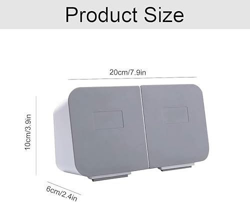 leyomgamz Distributeur de cotons-tiges en plastique - Organiseur de maquillage - Rangement mural à rabat - Rangement multifonction avec couvercle pour boules de coton, écouvillons, Q Tips - Nail Gallerys